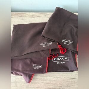 Coach vintage storage dust bags pouches x4